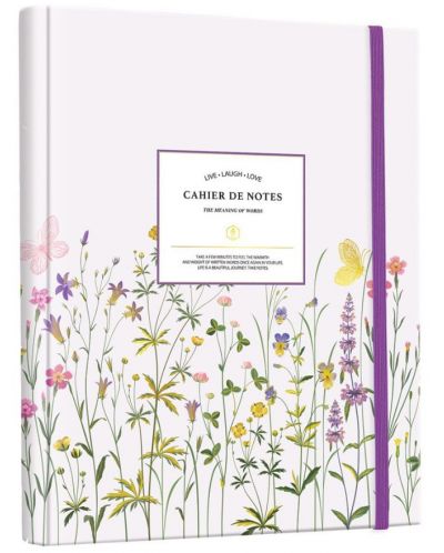 Планер Victoria's Journals Florals - Светлолилав, скрита спирала, твърда корица, на редове - 1