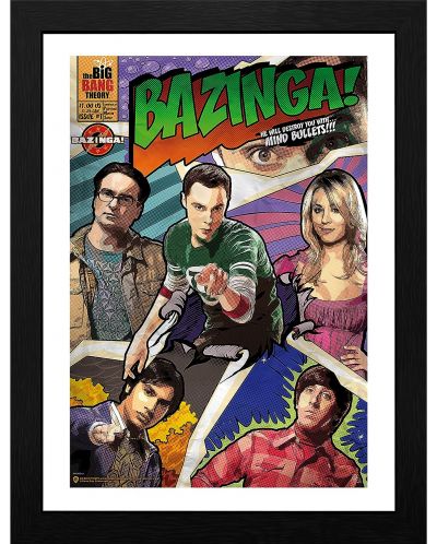 Плакат с рамка GB eye Television: The Big Bang Theory - Bazinga - 1