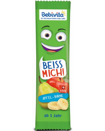 Плодов бар Bebivita - Ябълка, круша и банан, 25 g - 1