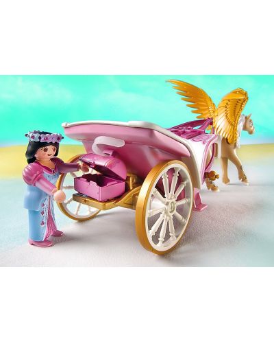 Комплект фигурки Playmobil - Принцеса с каляска и пегас - 6
