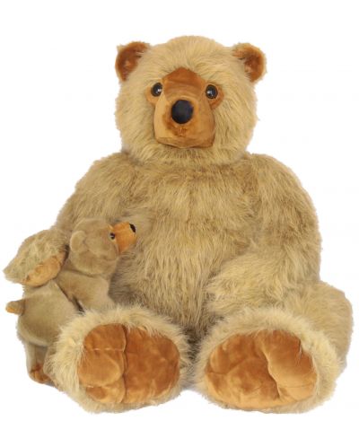 Плюшена играчка Амек Тойс - Голяма мечка с бебе мече, 100 cm - 1