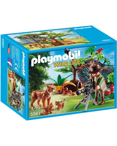 Комплект фигурки Playmobil Wild Life - Видео оператор снима семейство рисове - 1