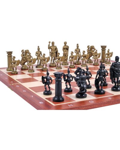 Пластмасови фигури за шах Sunrise - Roman, golden/black - 2