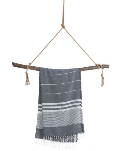 Памучна кърпа в кутия Hello Towels - Malibu, 100 х 180 cm, черно-бяла - 3