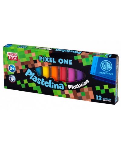 Пластилин Astra - Pixel One, 12 цвята - 1