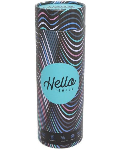 Памучна кърпа в кутия Hello Towels - New, 100 х 180 cm, синьо-сива - 4