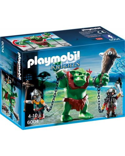Комплект фигурки Playmobil Knights - Гигантски трол с джуджета - бойци - 1