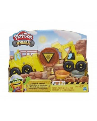 Творчески комплект Hasbro Play-Doh - Екскаватор и товарач