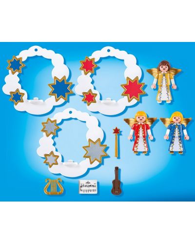 Комплект фигурки Playmobil Christmas - Три орнамента с коледни ангели - 2