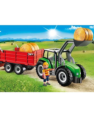 Комплект фигурки Playmobil Country – Голям трактор с ремарке - 2