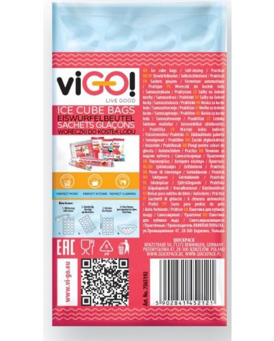 Пликове за лед viGО! - Standard, 192 кубчета - 2