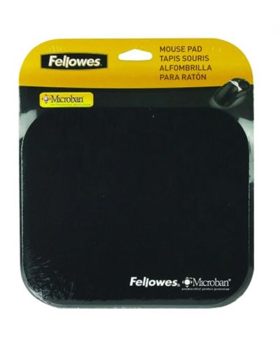 Подложка за мишка Fellowes - Microban, антибактериална, S, мека, черна - 2