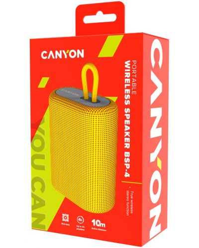 Портативна колонка Canyon - BSP-4, жълта - 4