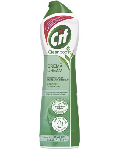 Почистващ препарат Cif - Cream Eucalyptus & Herbal Extracts, 500 ml - 1