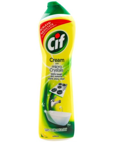 Почистващ препарат Cif - Cream Lemon, 500 ml - 1