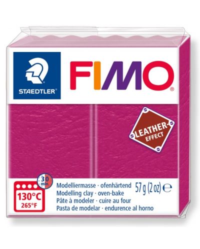 Полимерна глина Staedtler Fimo - Leather 8010, 57g, розова - 1