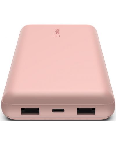 Портативна батерия Belkin - Boost Charge, 20000 mAh, кабел USB-C, розова - 3