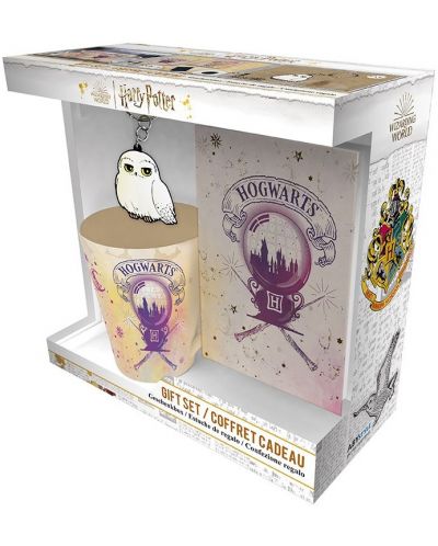 Подаръчен комплект ABYstyle Movies: Harry Potter - Hogwarts (Purple) - 1