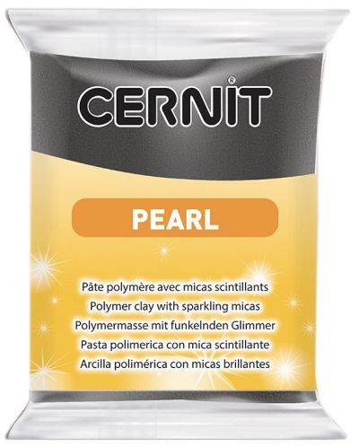 Полимерна глина Cernit Pearl - Черна, 56 g - 1