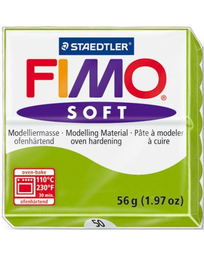 Полимерна глина Staedtler Fimo Soft - 57 g, ябълково зелено - 1