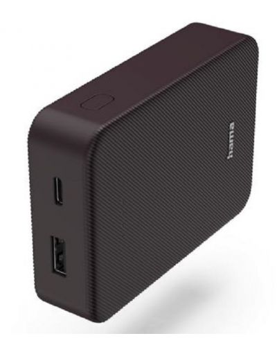 Портативна батерия Hama - 201712, 10000 mAh, черна - 1