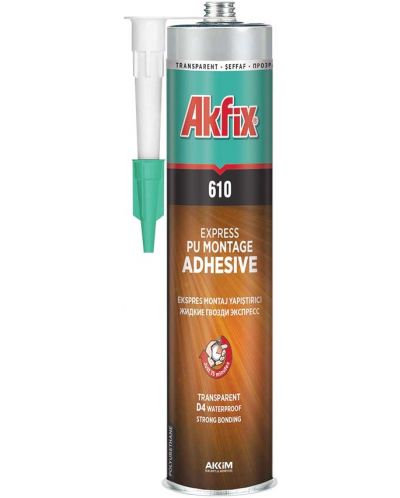 Полиуретаново лепило Akfix - 610 Pu Express, 310 ml, безцветно - 1
