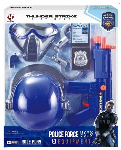 Полицейски комплект Raya Toys - 7 части - 2