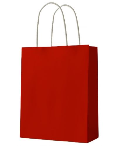 Подаръчна торба S. Cool - крафт, червена, М - 1