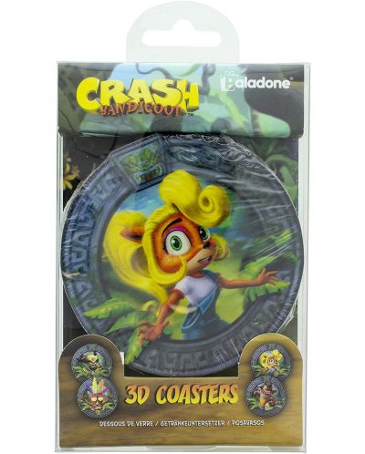 Подложки за чаши Paladone - Crash Bandicoot, 3D
