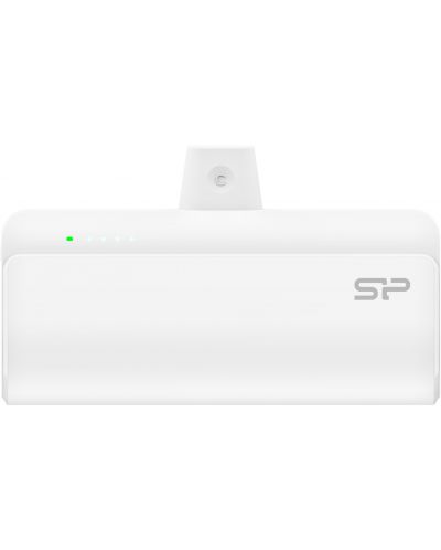 Портативна батерия Silicon Power - QD50, 5000 mAh, бяла - 1