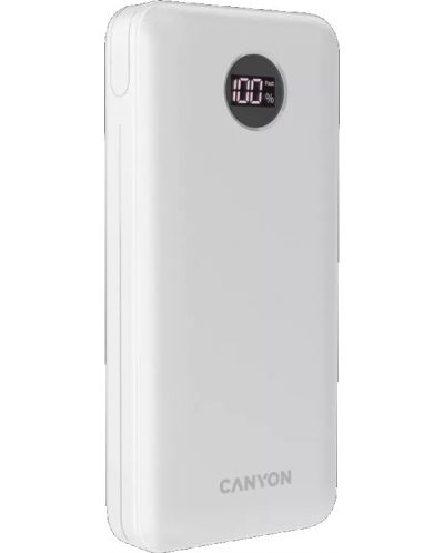 Портативна батерия Canyon - PB-2002, 20000 mAh, бяла - 1