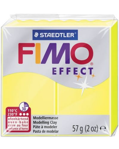 Полимерна глина Staedtler Fimo Effect - Неоново жълто, 57 g - 1