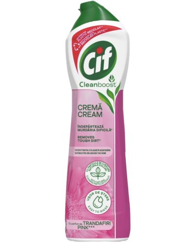 Почистващ препарат Cif - Cream Pink Flower, 500 ml - 1