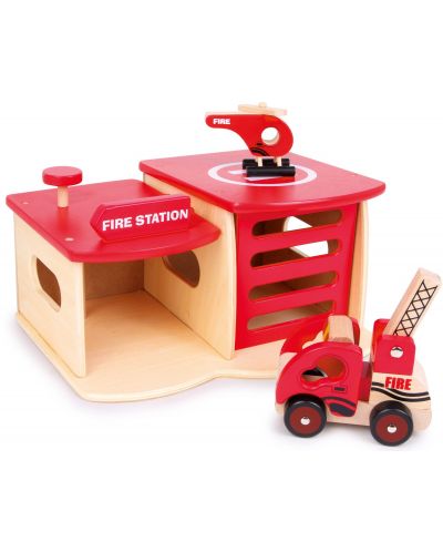 Игрален комплект Legles Small Foot Design - Пожарна станция - 1