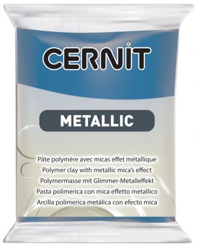 Полимерна глина Cernit Metallic - Синя, 56 g - 1