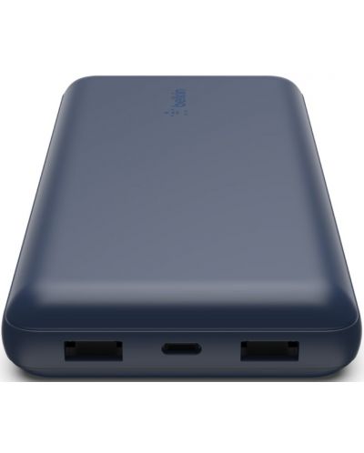 Портативна батерия Belkin - Boost Charge, 20000 mAh, кабел USB-C, синя - 3