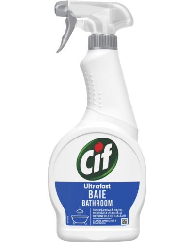 Почистващ спрей за баня Cif - Ultrafast, 500 ml - 1