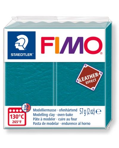 Полимерна глина Staedtler Fimo - Leather 8010, 57g, тюркоаз - 1
