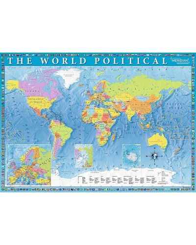 Пъзел Trefl от 2000 части - Политическа карта на света - 1