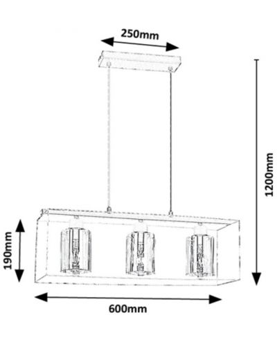Полилей Rabalux - Chadwick 72033, IP20, E27 3 x 25W, 230V, черен - 5