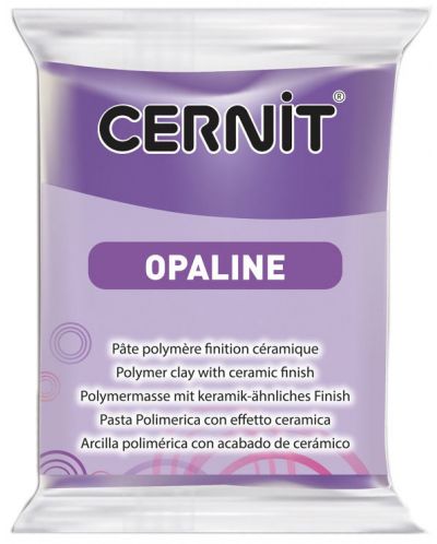 Полимерна глина Cernit Opaline - Лилава, 56 g - 1
