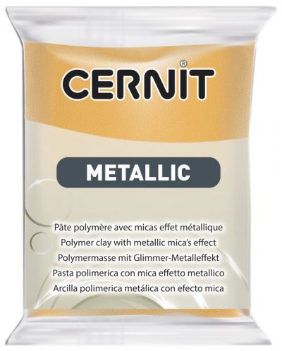 Полимерна глина Cernit Metallic - Златиста, 56 g - 1