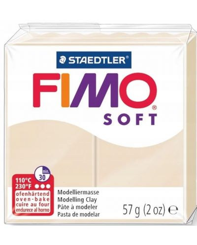 Полимерна глина Staedtler Fimo Soft - 57 g, пясъчен цвят - 1