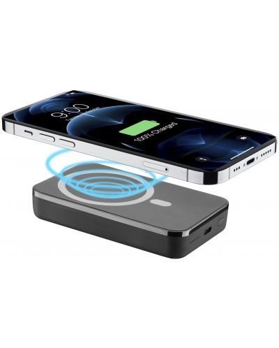 Портативна батерия Cellularline - MagSafe, 10000 mAh, черна - 4