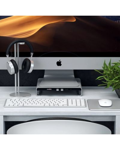 Поставка и хъб Satechi - Aluminum, за iMac, сребрист - 5