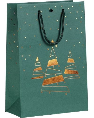 Подаръчна торбичка Giftpack Bonnes Fêtes - Коледна елха, 29 cm - 1