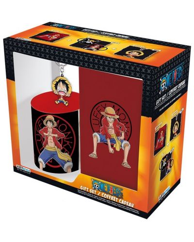 Подаръчен комплект ABYstyle Animation: One Piece - Luffy (red) - 1