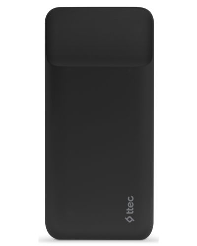 Портативна батерия ttec - PowerSlim Pro M, 10000 mAh, черна - 1