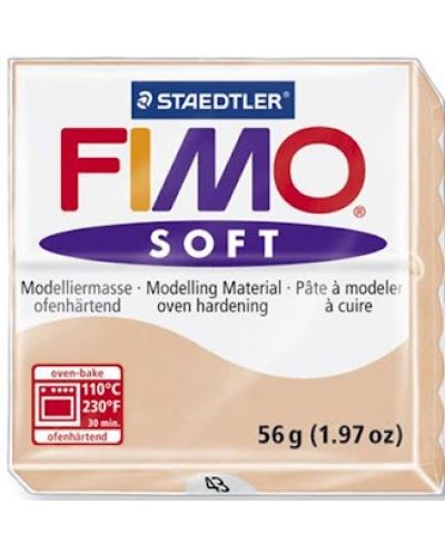 Полимерна глина Staedtler Fimo Soft - 57 g, бежова - 1