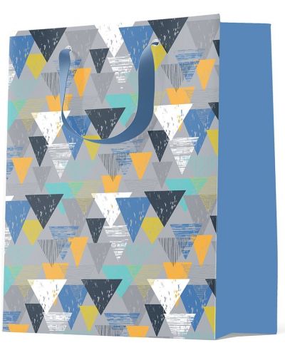 Подаръчна торба S. Cool - цветни триъгълници, М - 1